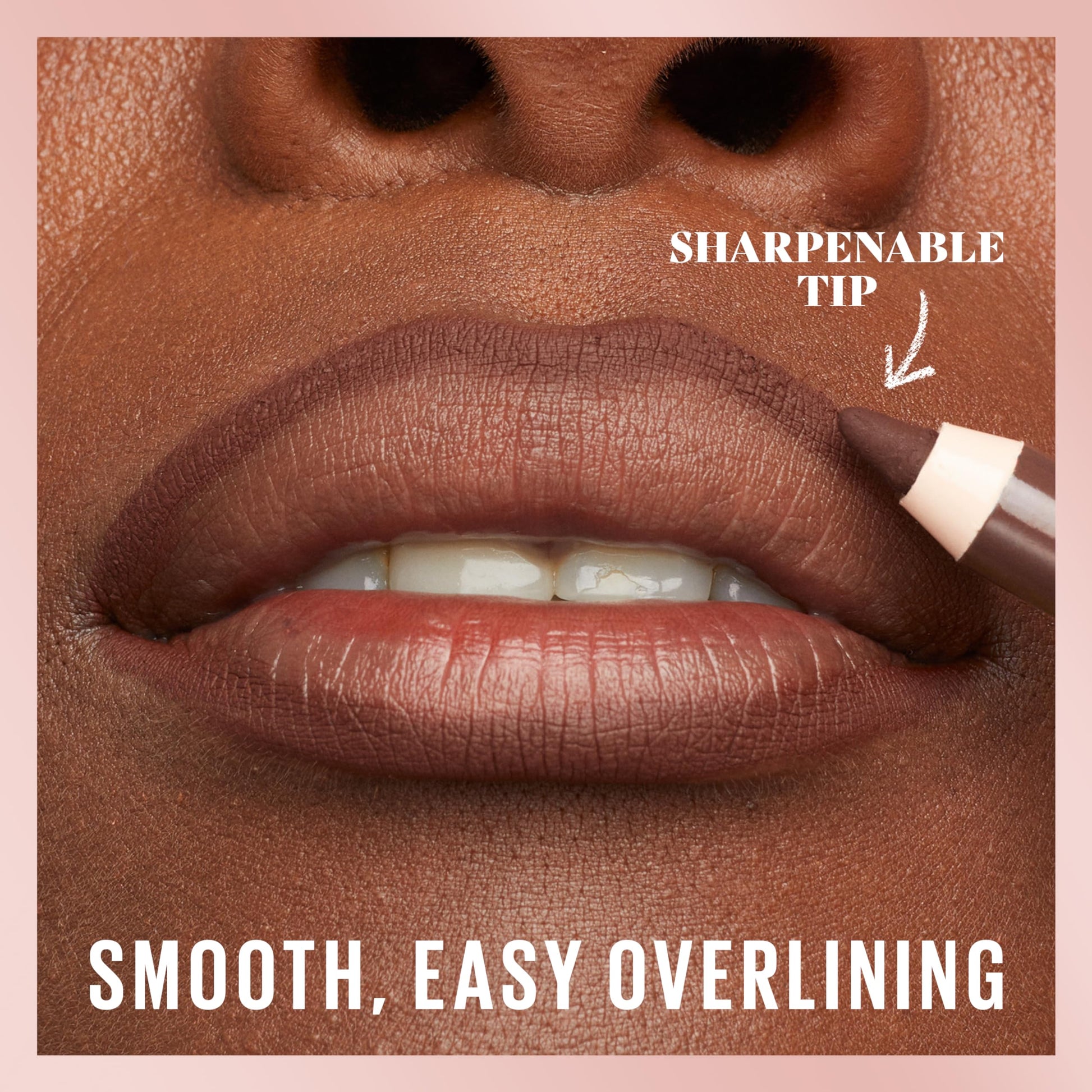 Maybelline Big Lift mauve nude lip liner shade swatch on skin