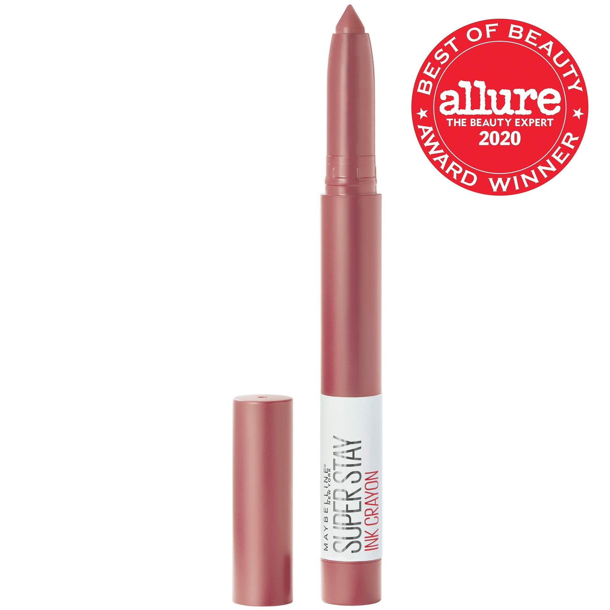 Maybelline matte lip crayon showing precise tip