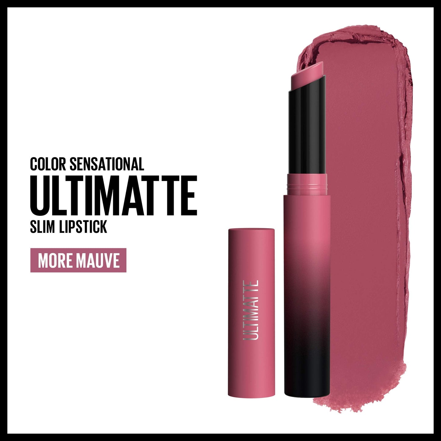 Maybelline 599 More Mauve lipstick open showing bullet texture