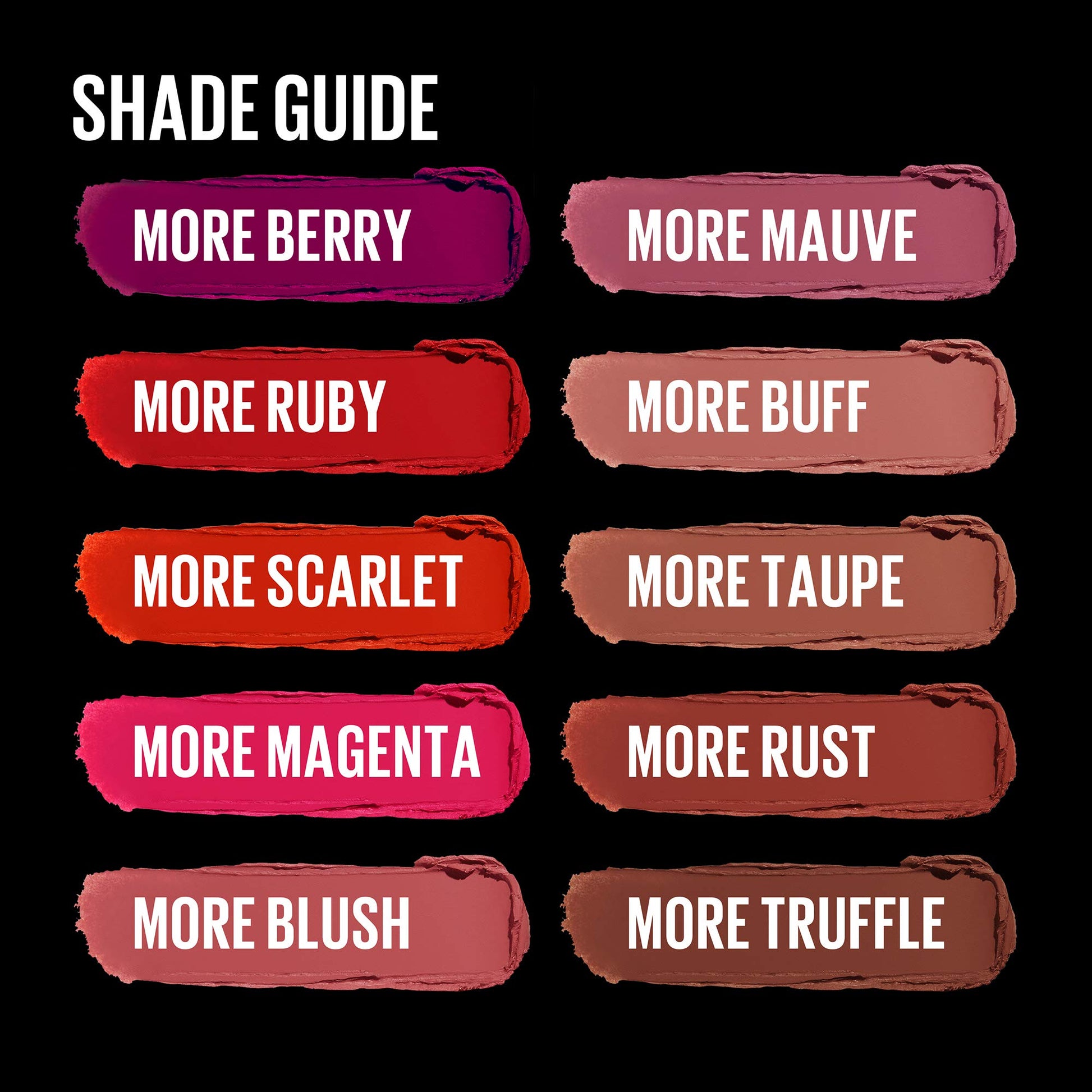 Maybelline More Mauve lipstick branding and packaging detail