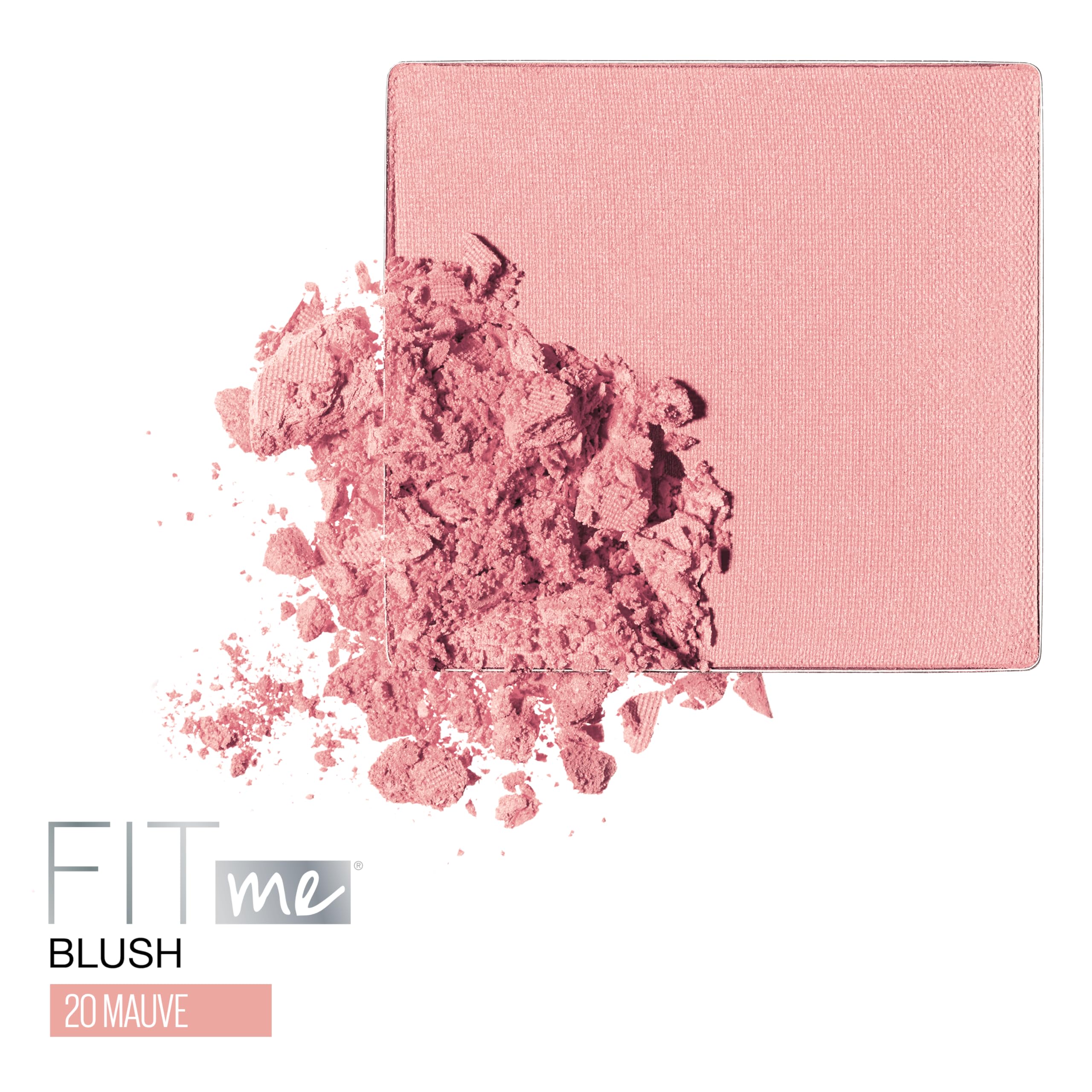 Maybelline Fit Me face makeup compact open showing shade 20 mauve