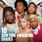 Maybelline New York beauty product set against neutral background