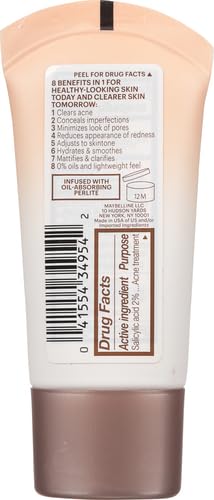 Maybelline 8 In 1 acne fighting beauty balm packaging showing active ingredients