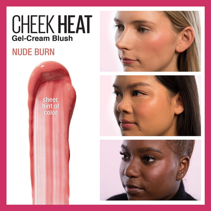 Maybelline liquid cheek tint tube showing authentic USA imported label