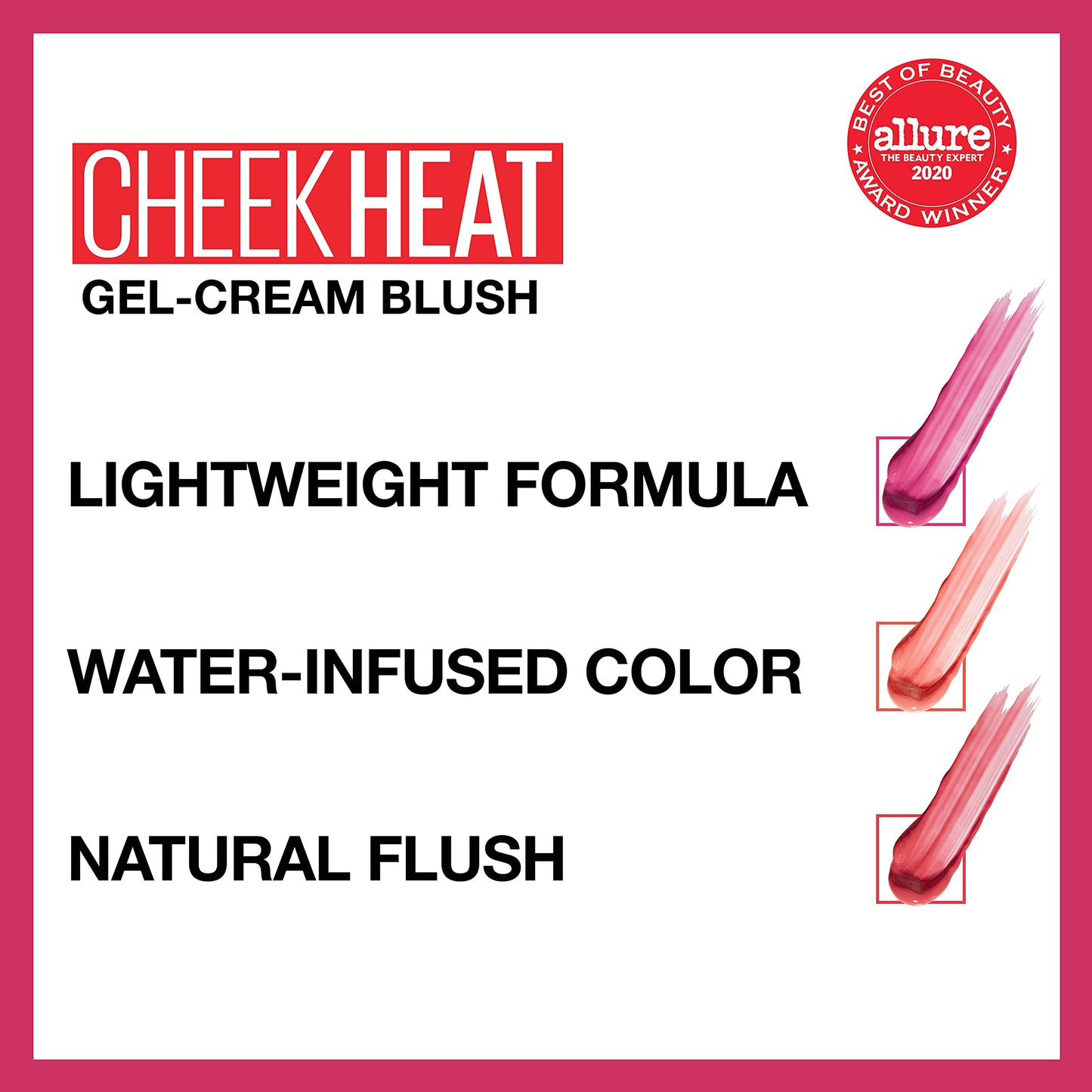 Dewy finish makeup look using Maybelline Cheek Heat blush