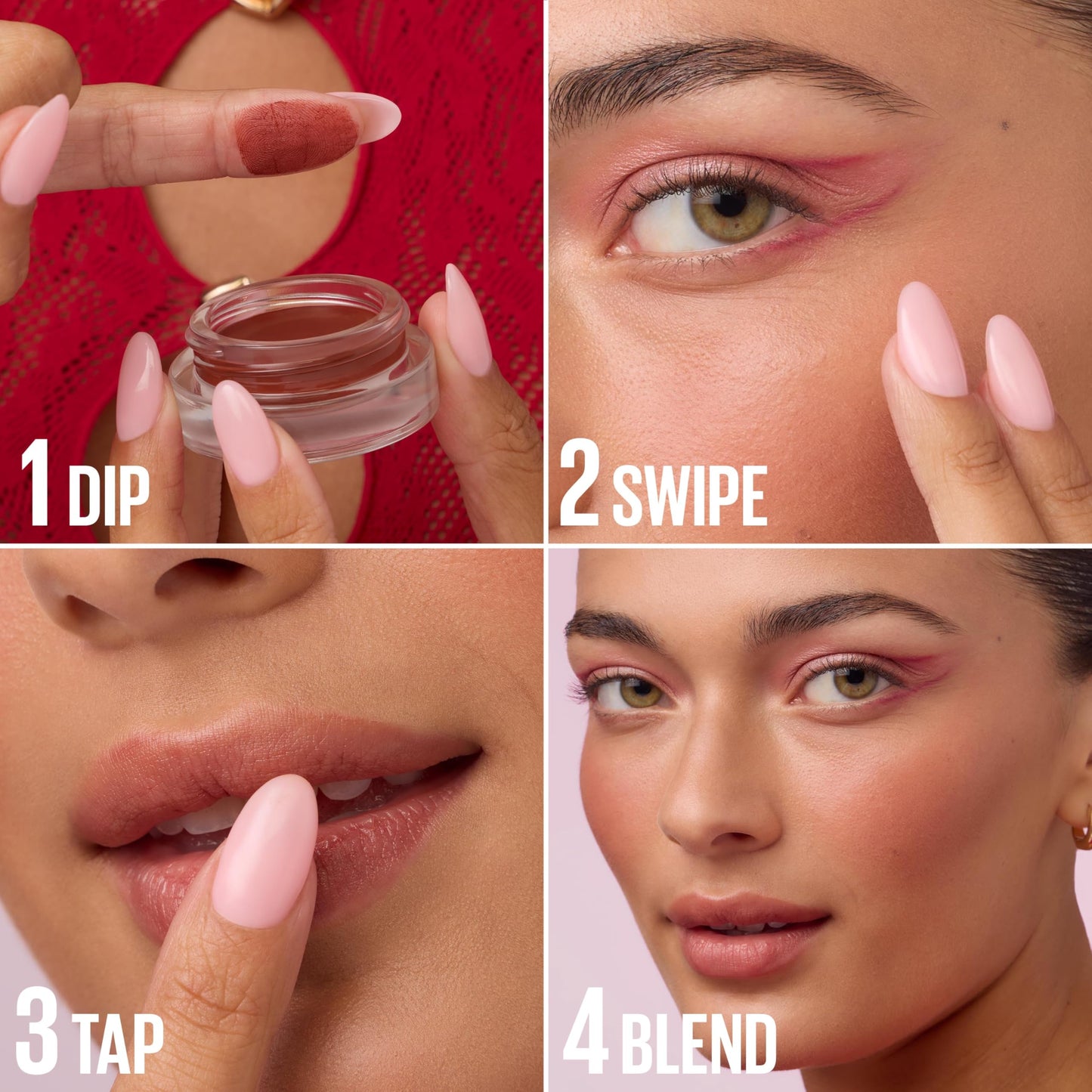 Maybelline Cloudtopia longwear blush applied lightly on a model cheek