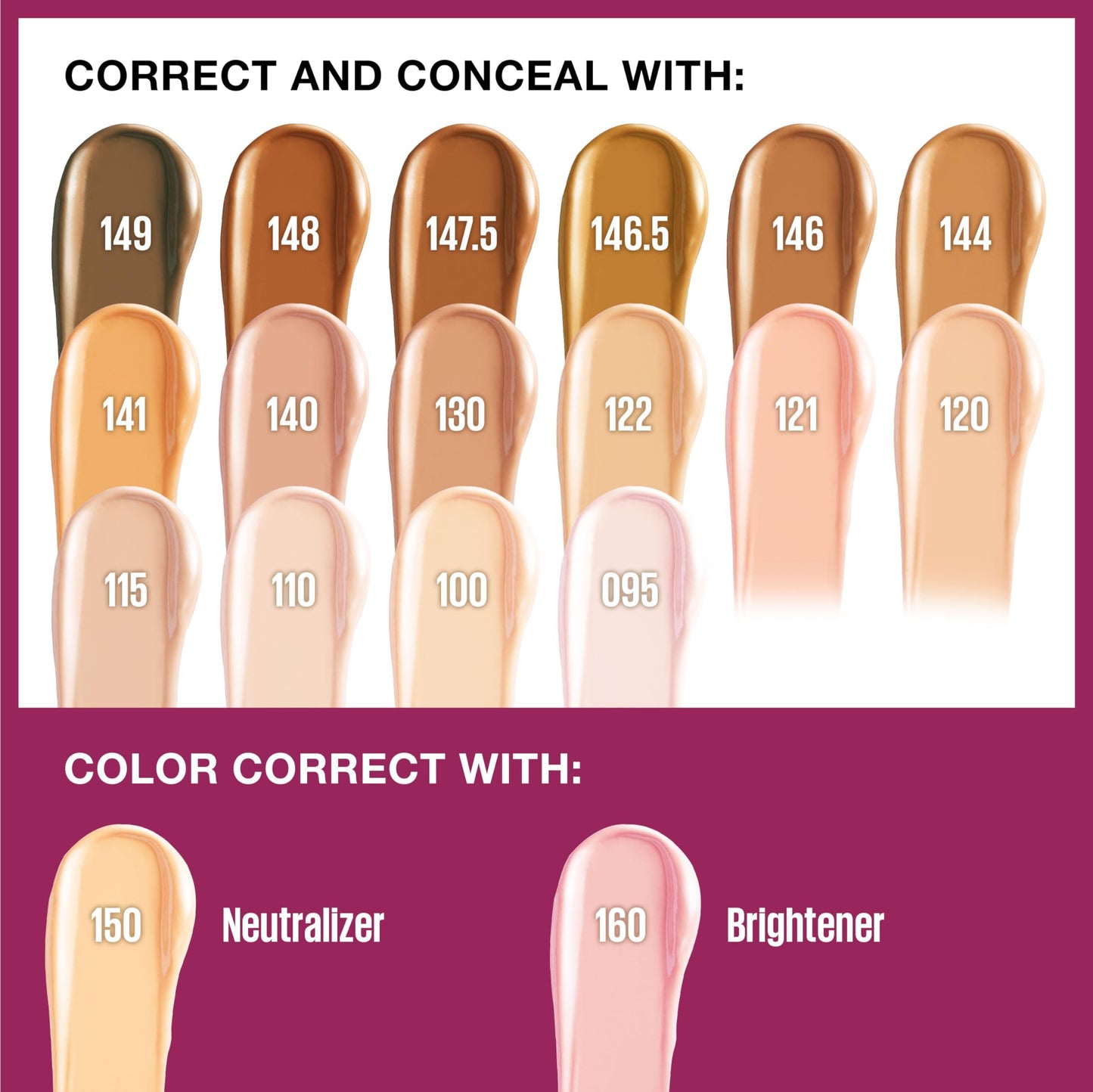 USA imported Maybelline dark circle treatment concealer bottle details
