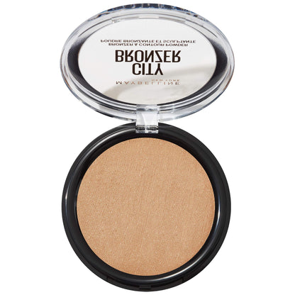 Maybelline City Bronzer Medium Cool Shade 200 open packaging displaying matte powder