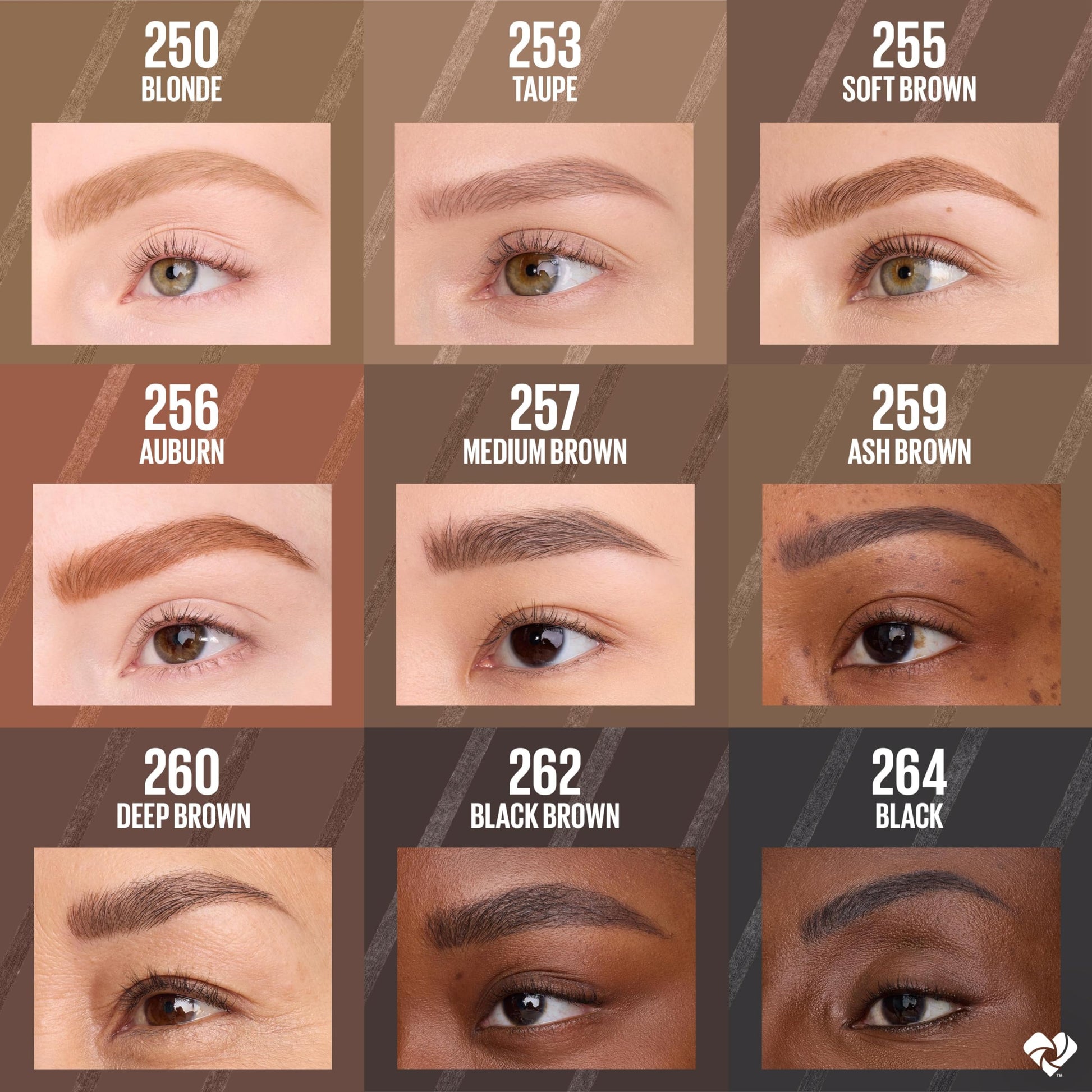 Side profile of Maybelline eyebrow pencil with cap removed