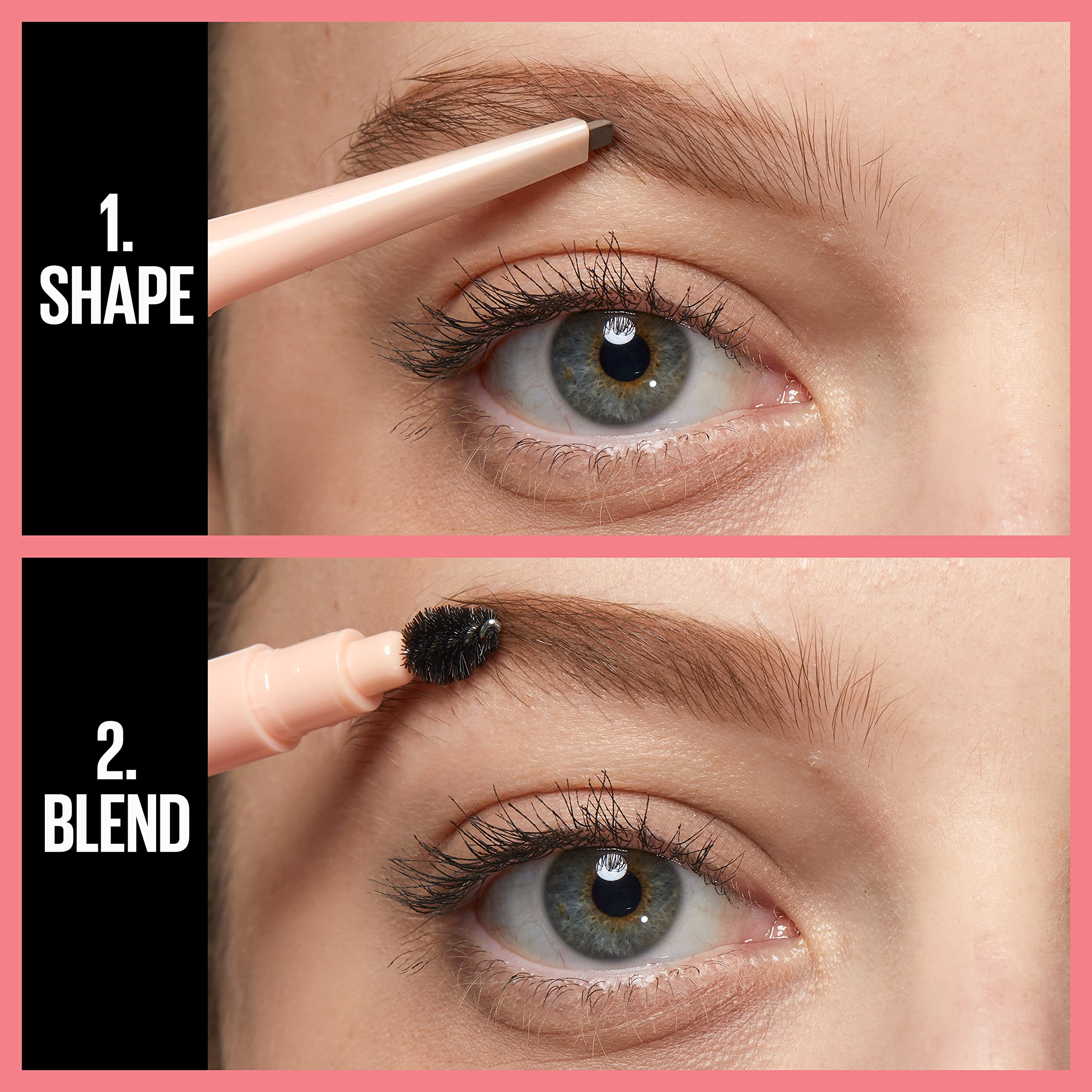 Maybelline Total Temptation brow pencil with spoolie brush visible