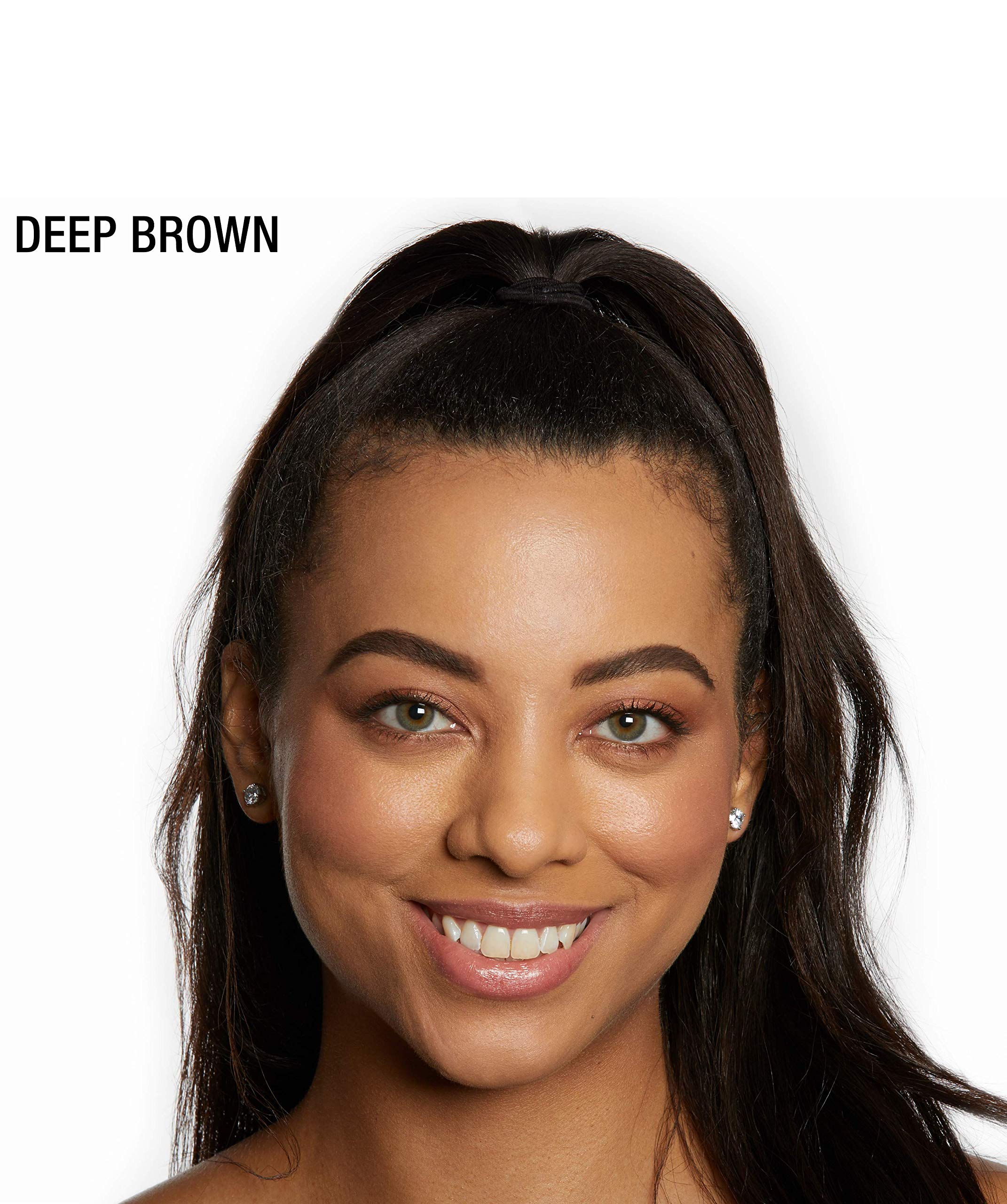 Swatches showing buildable coverage of Maybelline brow pomade