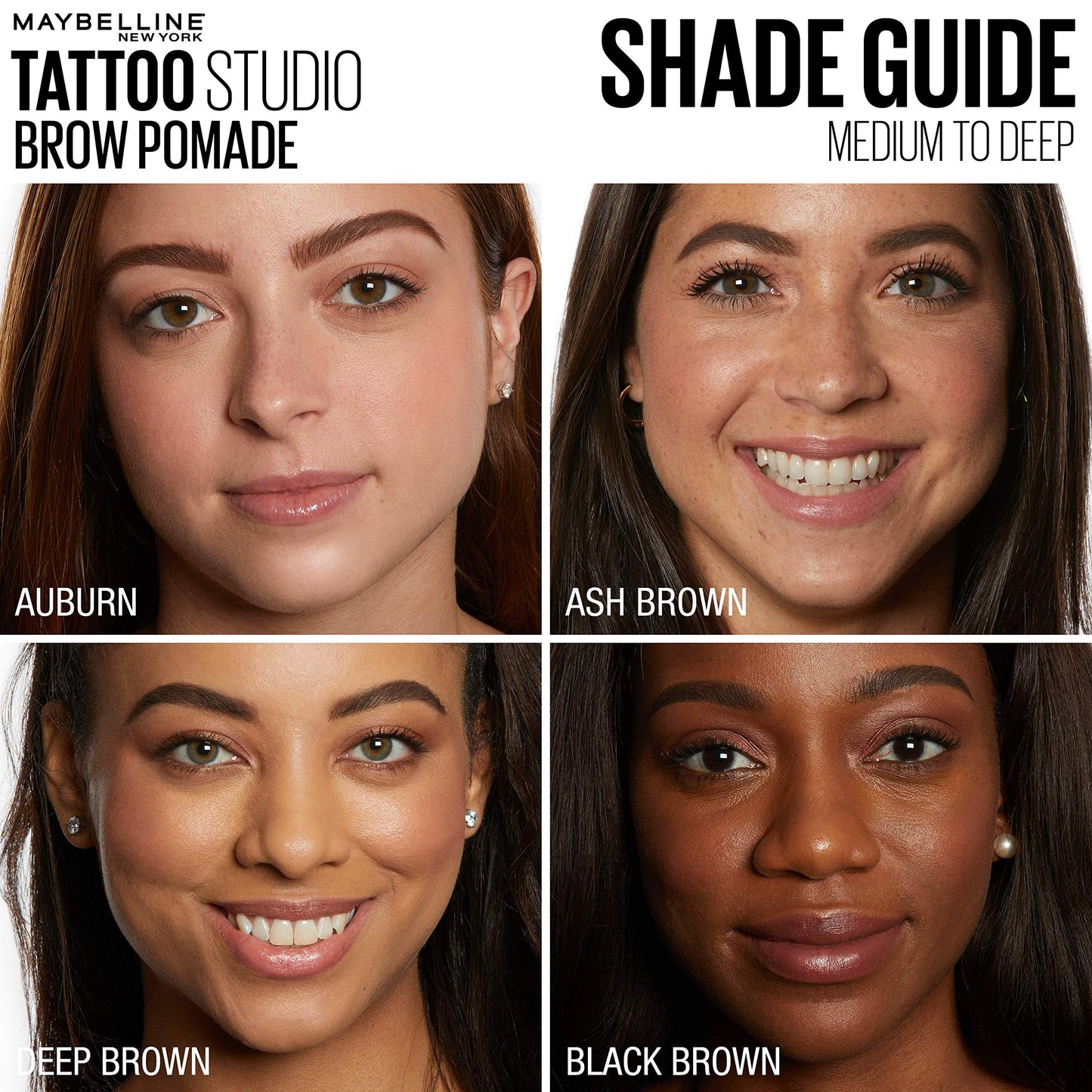 Detailed product label of Maybelline Tattoo Studio Brow Pomade