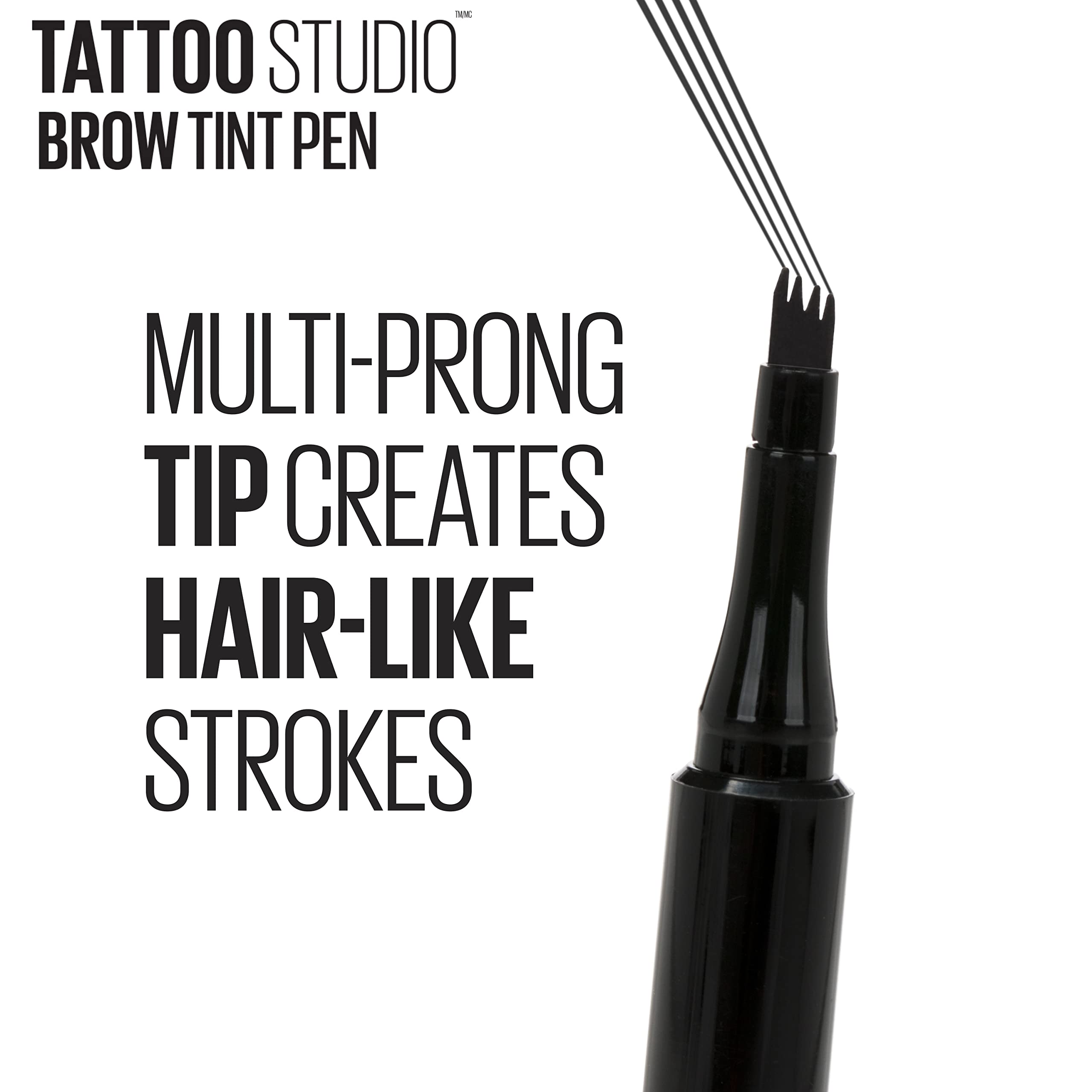 Back view of Maybelline brow tint pen showing product information