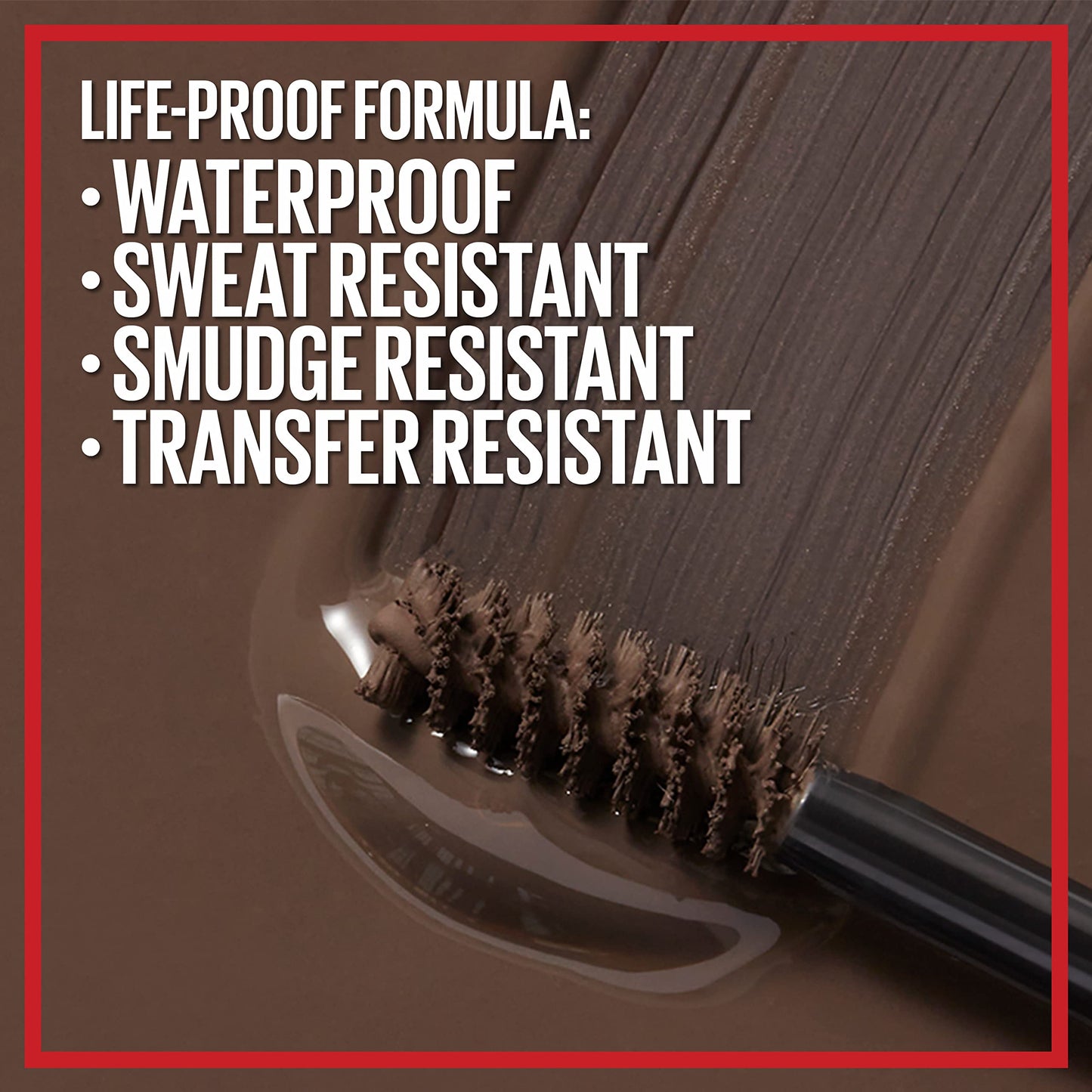 Waterproof brow tint two way mini brush applicator detail
