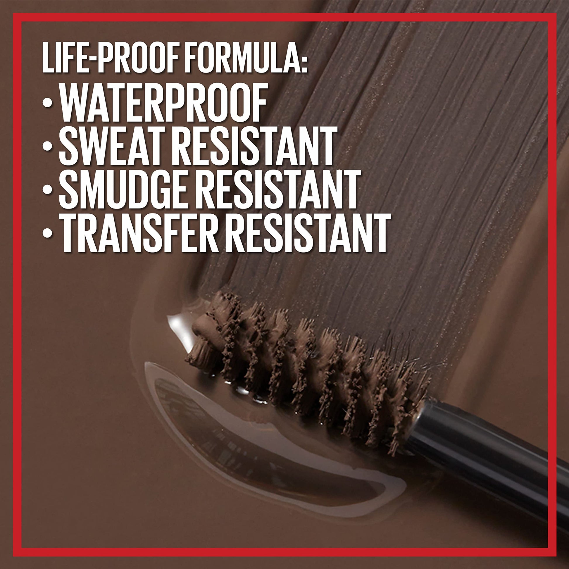 Waterproof brow tint two way mini brush applicator detail