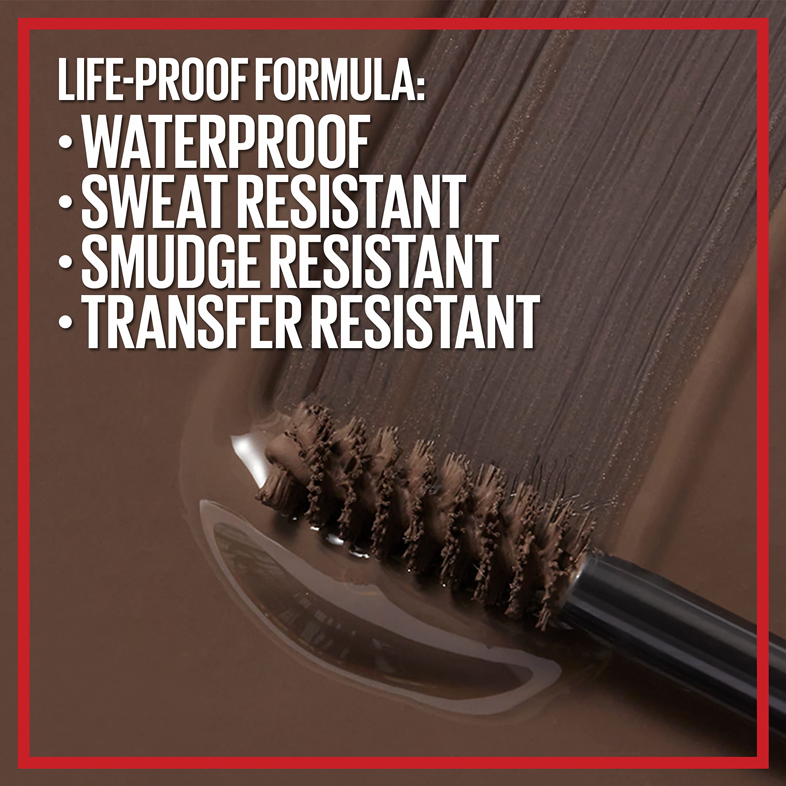Waterproof brow tint two way mini brush applicator detail