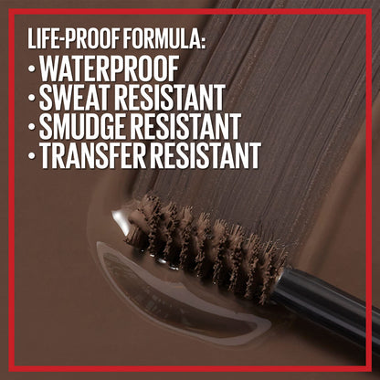 Waterproof brow tint two way mini brush applicator detail