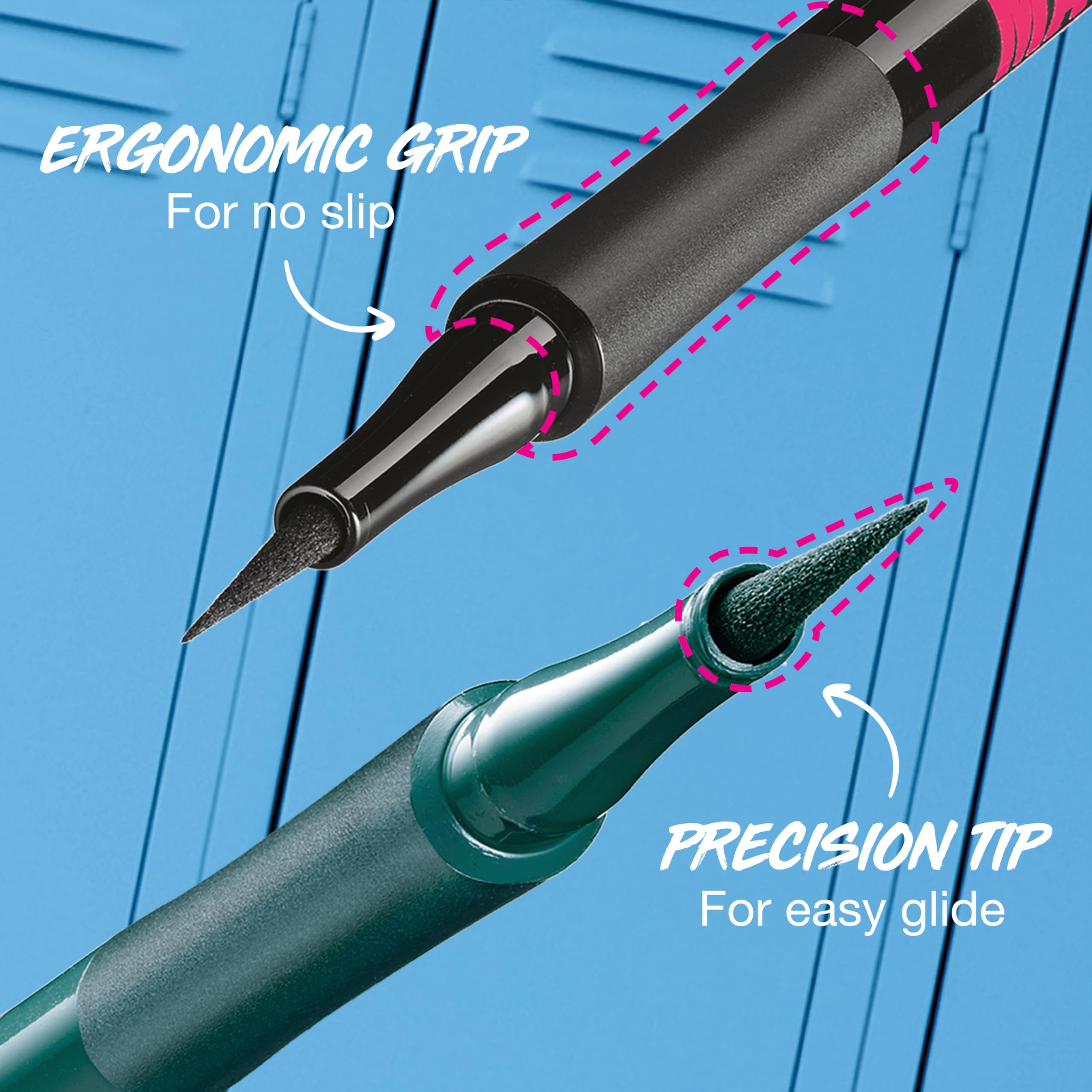 Maybelline Master Precise Eyeliner matte black swatch