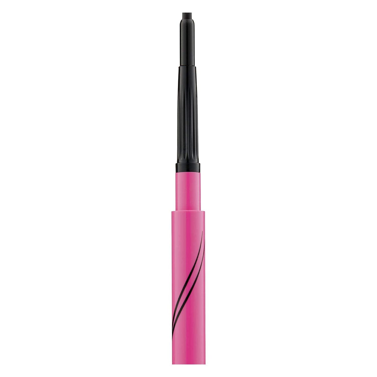 Model wearing Maybelline Master Precise Skinny eyeliner for winged look