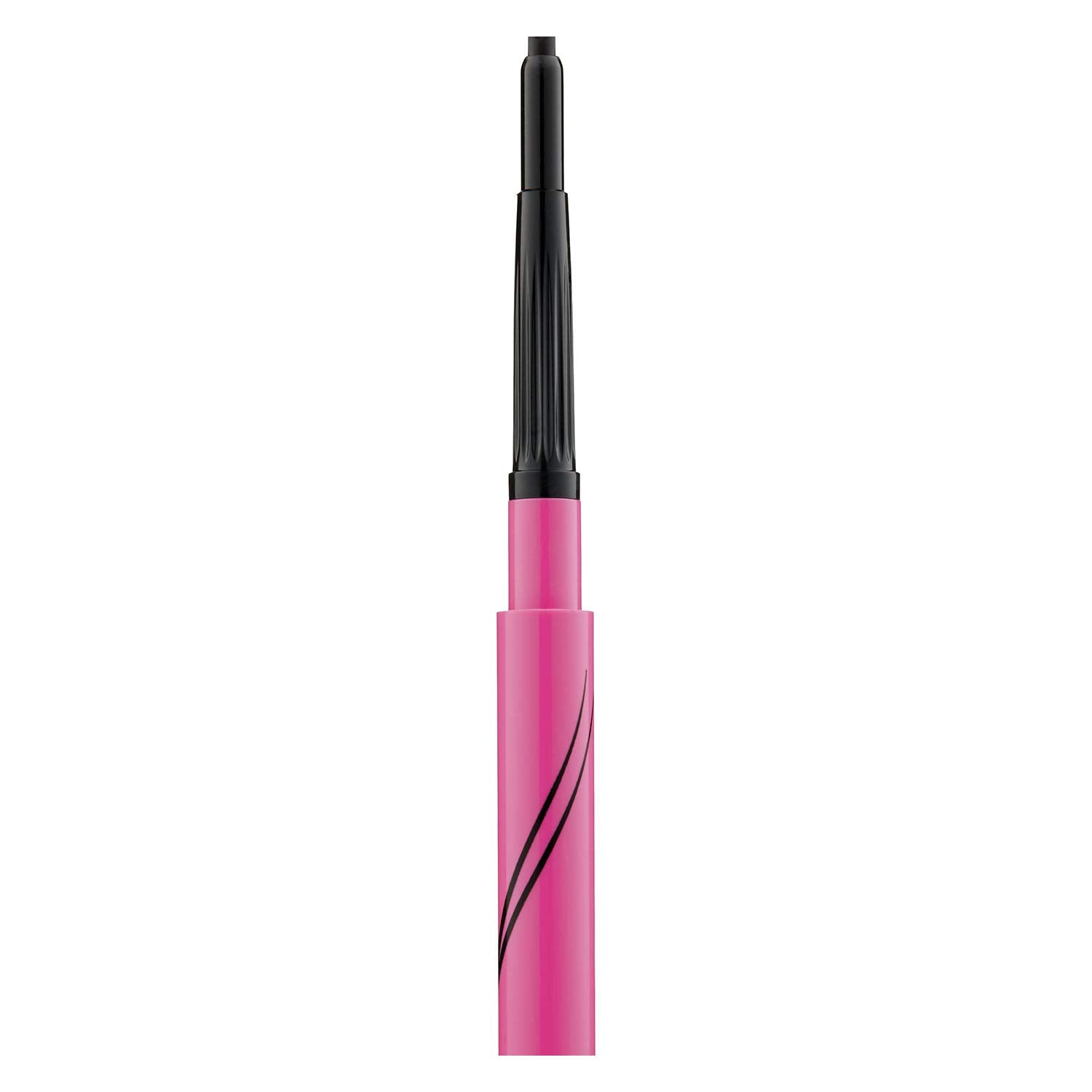 Model wearing Maybelline Master Precise Skinny eyeliner for winged look