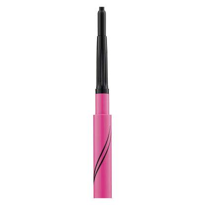 Model wearing Maybelline Master Precise Skinny eyeliner for winged look