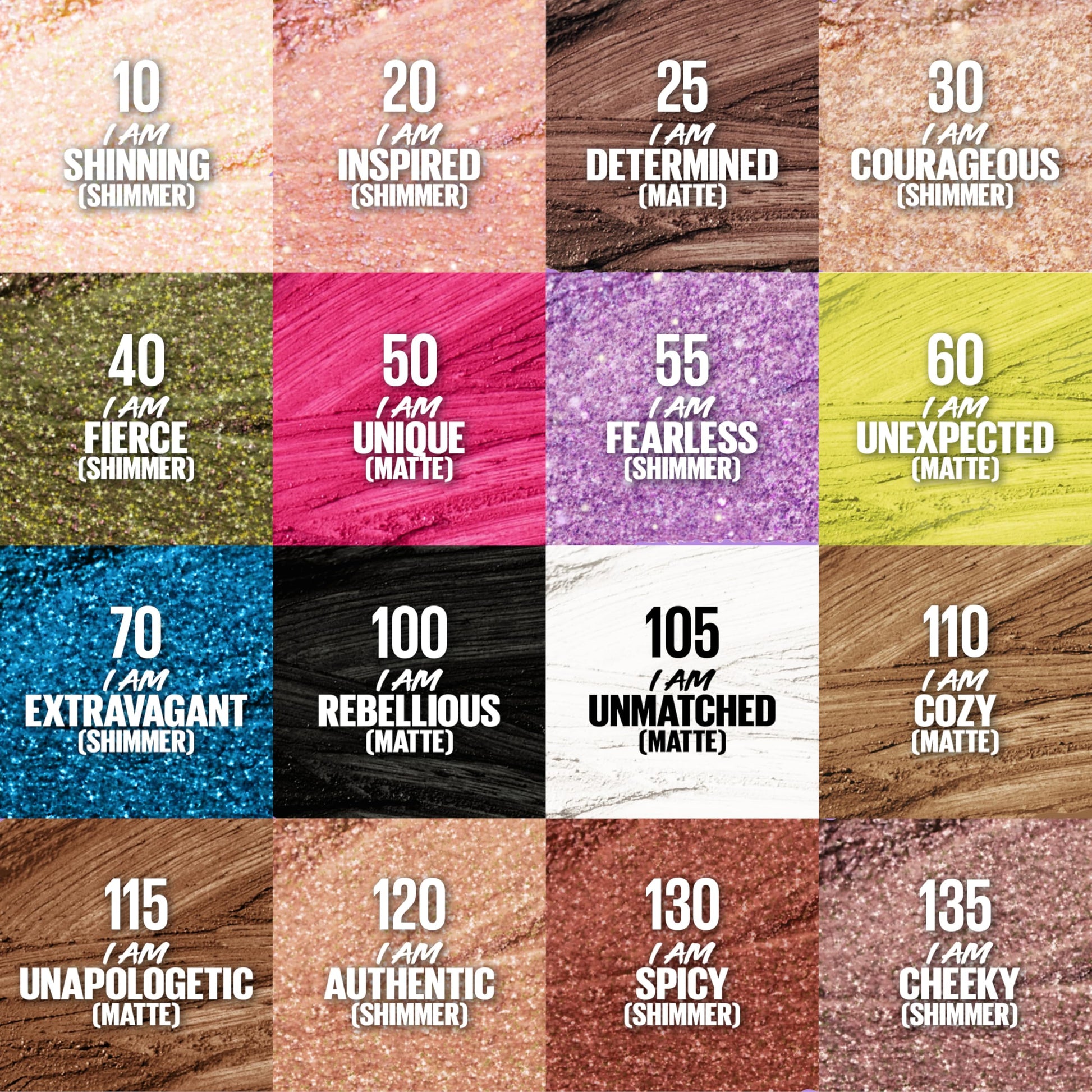 Side profile of Maybelline 24HR longwear eye shadow packaging