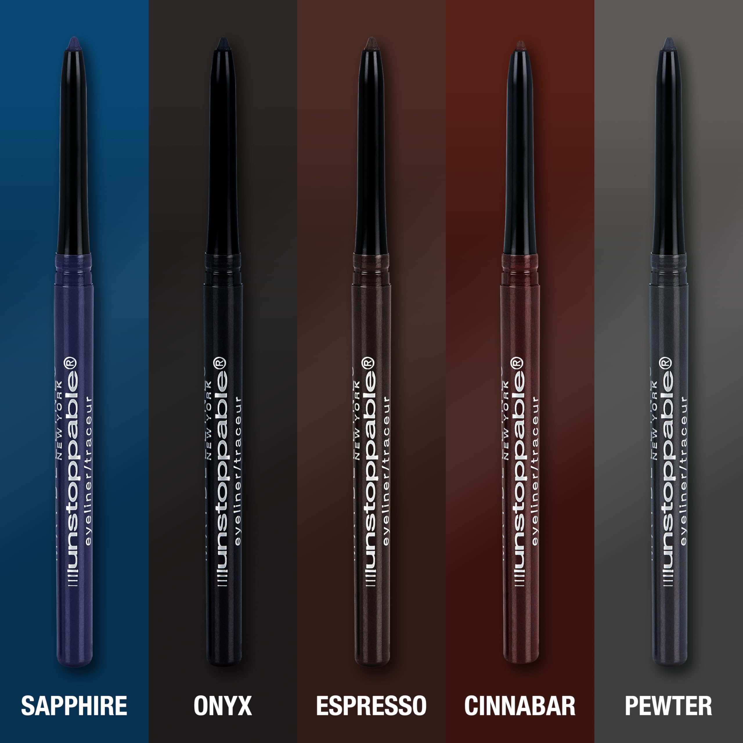 Back of packaging for Maybelline Unstoppable Eyeliner