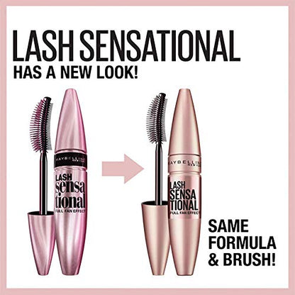 Maybelline lengthening and volumizing mascara fanning multiplier brush close up.
