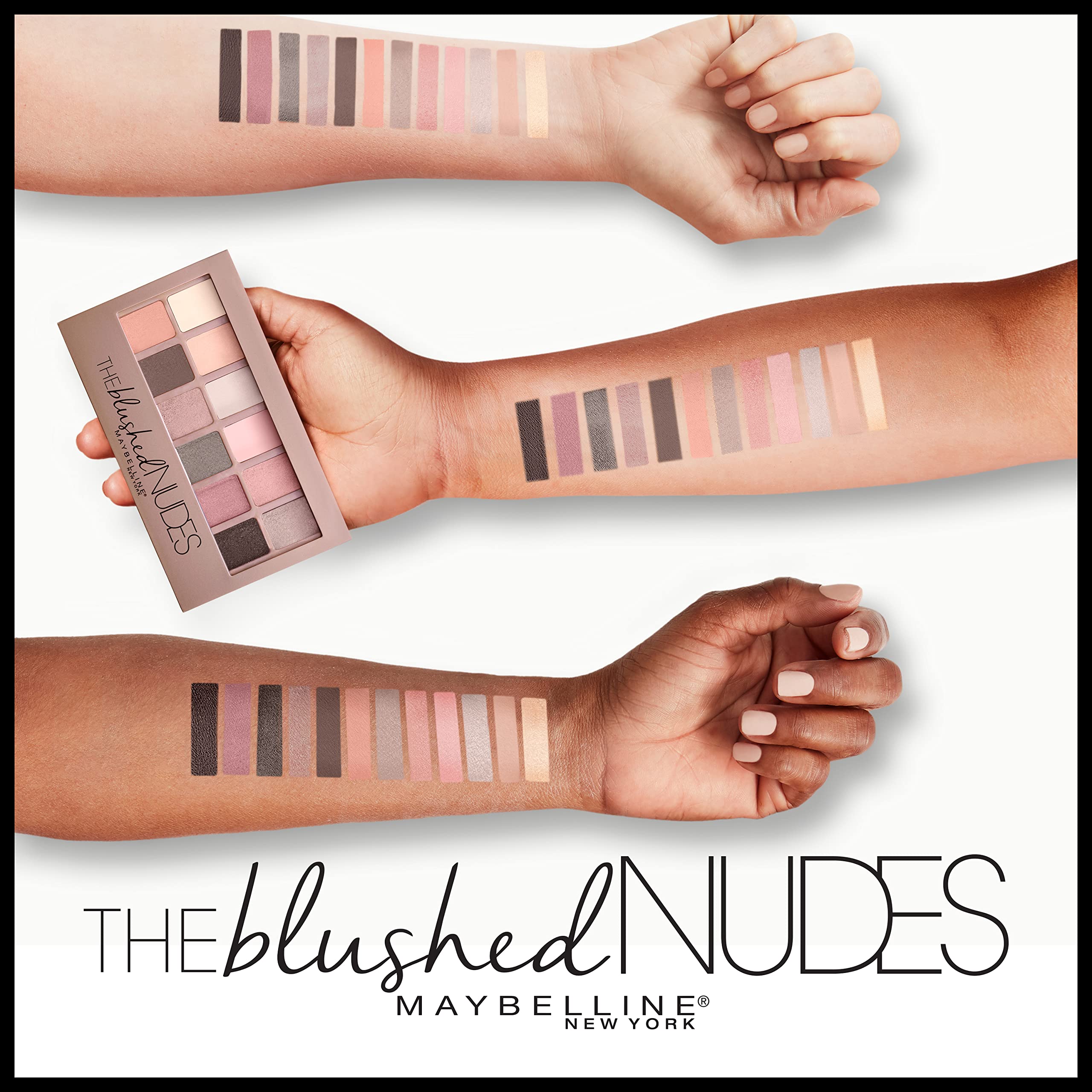 Maybelline New York eyeshadow palette packaging back view