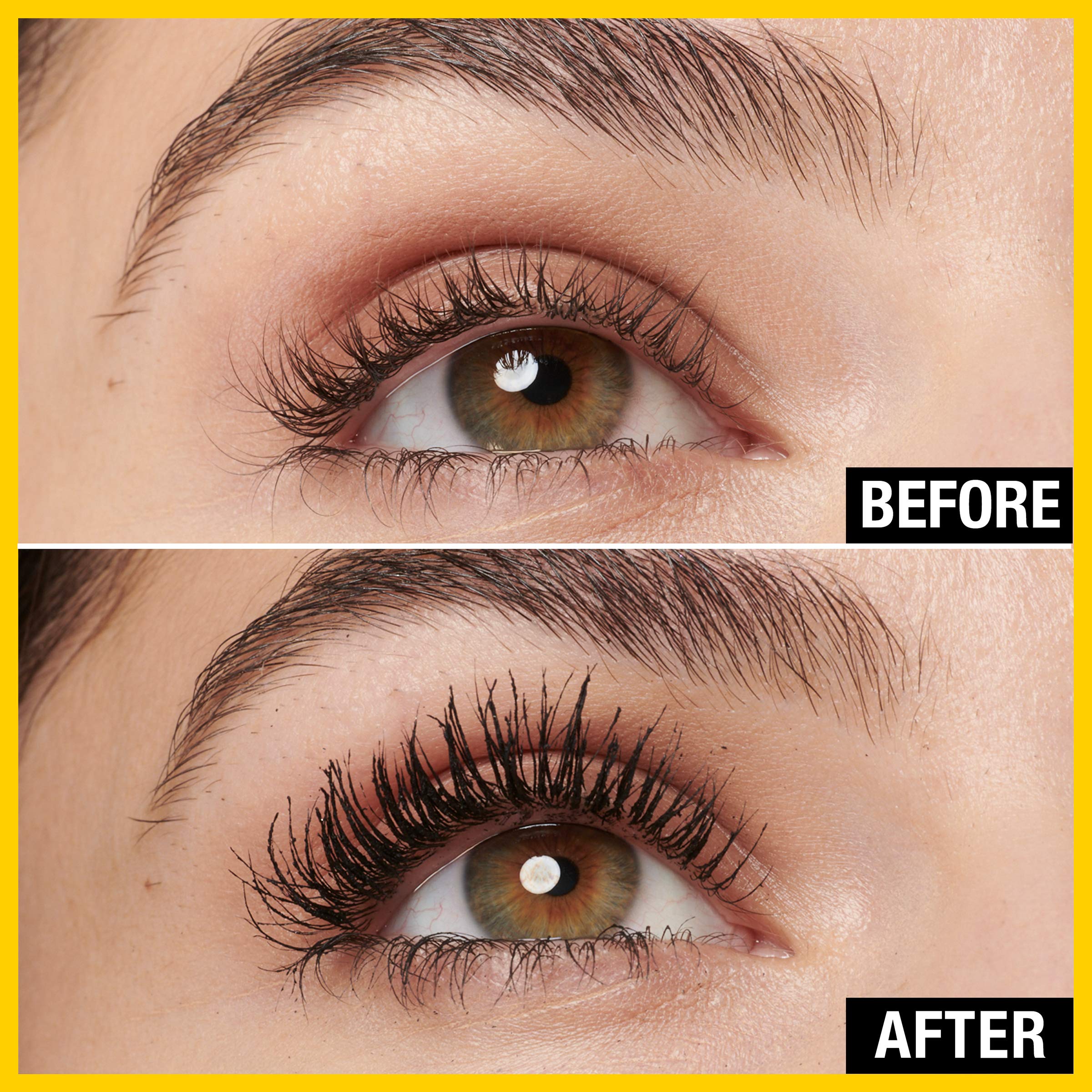Maybelline washable mascara texture and color swatch