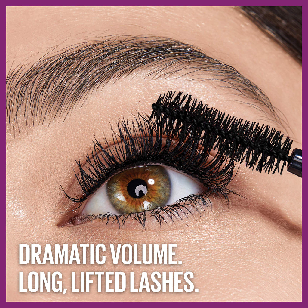 Very black mascara shade swatch and wand demonstration