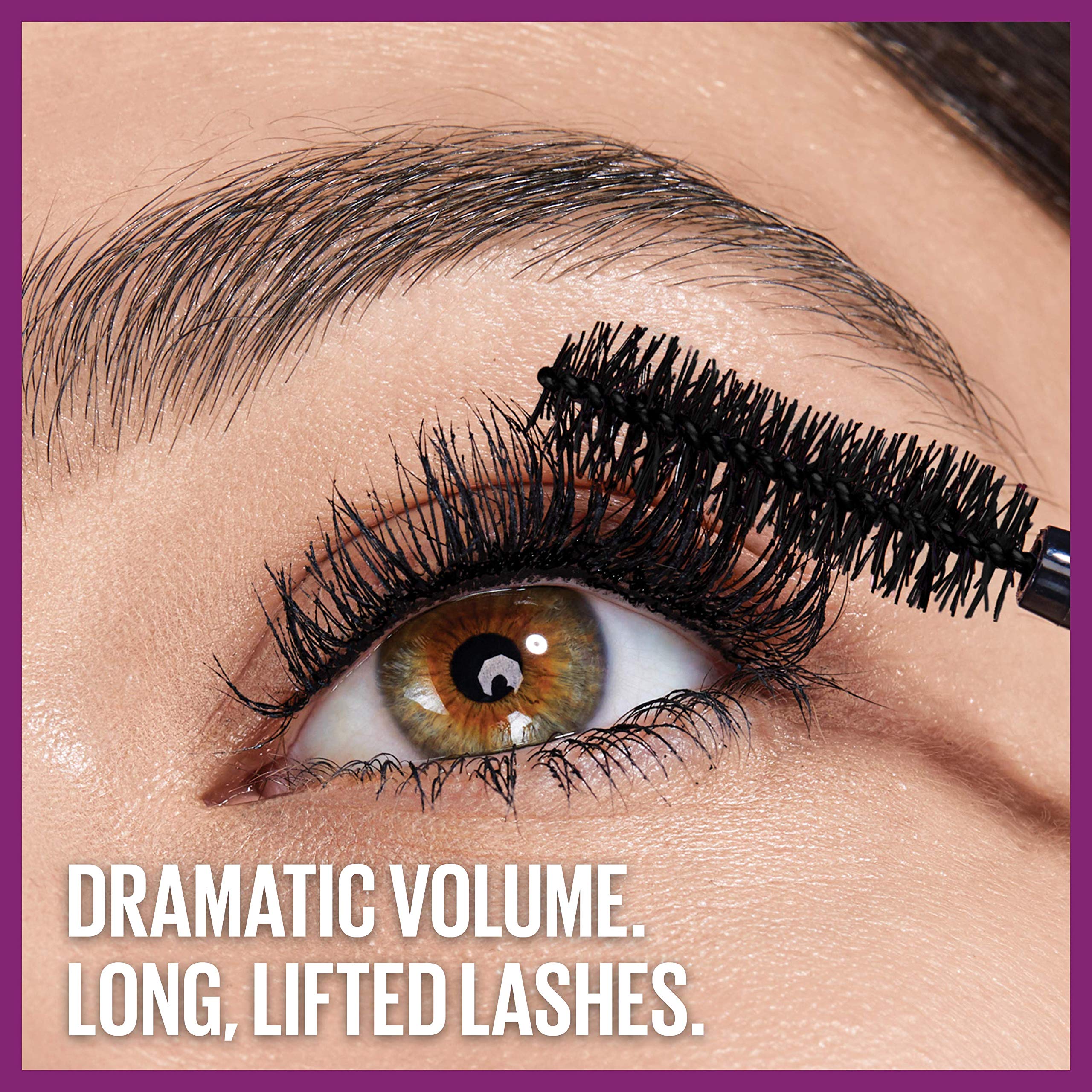 Model showing lifted lash results using Maybelline Falsies Lash Lift