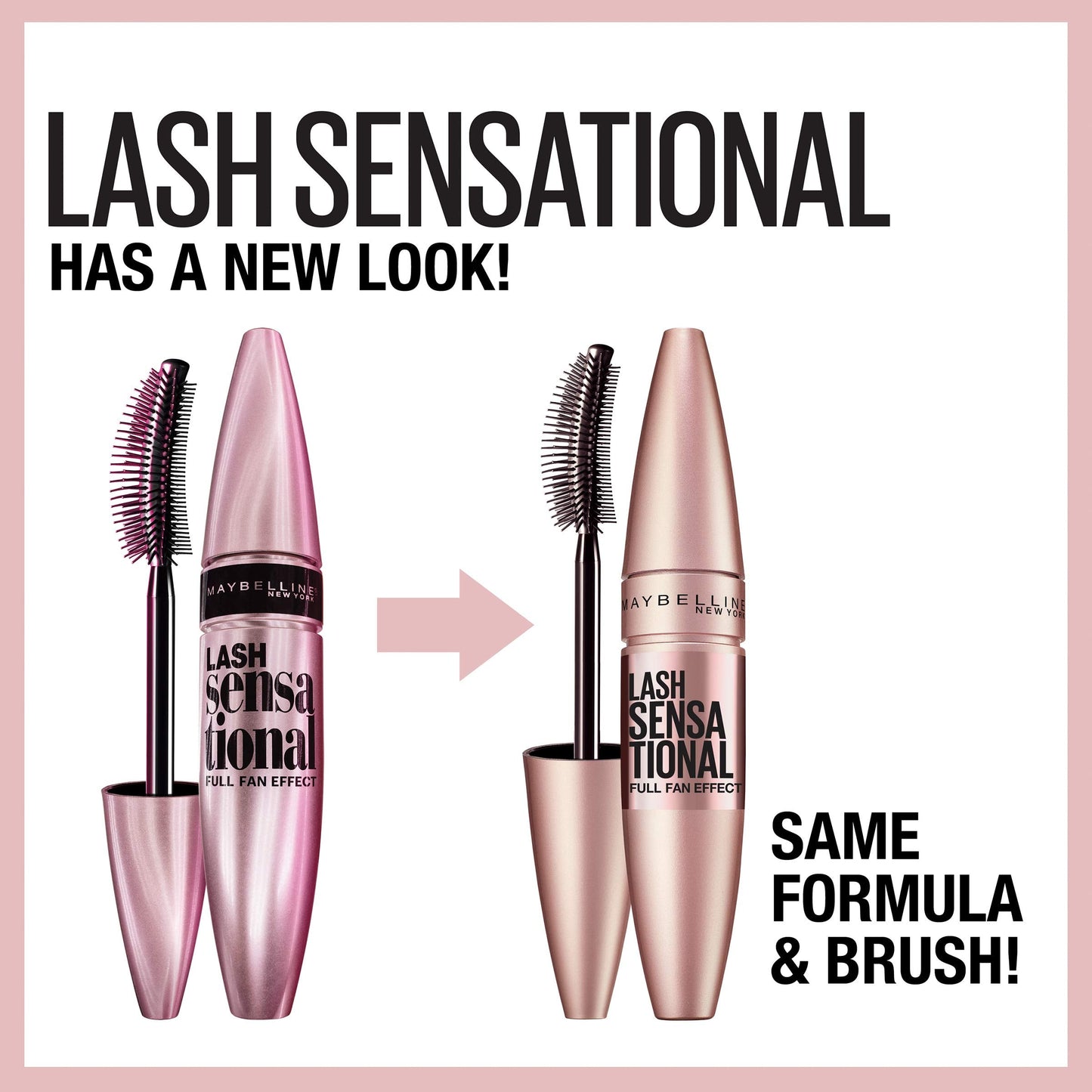 Maybelline waterproof mascara tube rose gold finish