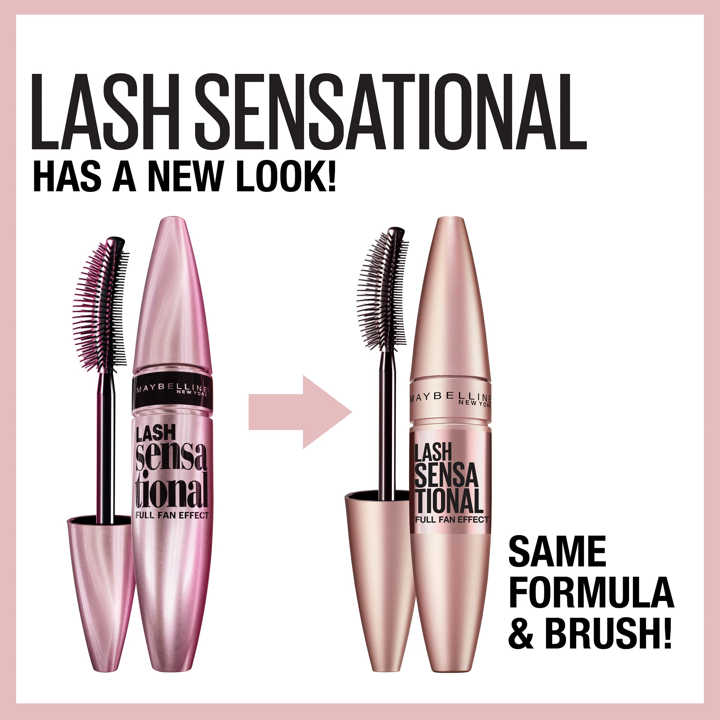 Maybelline waterproof mascara tube rose gold finish