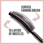Maybelline Lash Sensational mascara applied on eyelashes for full fan effect