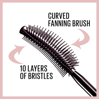 Maybelline Lash Sensational Brownish Black texture and shade swatch