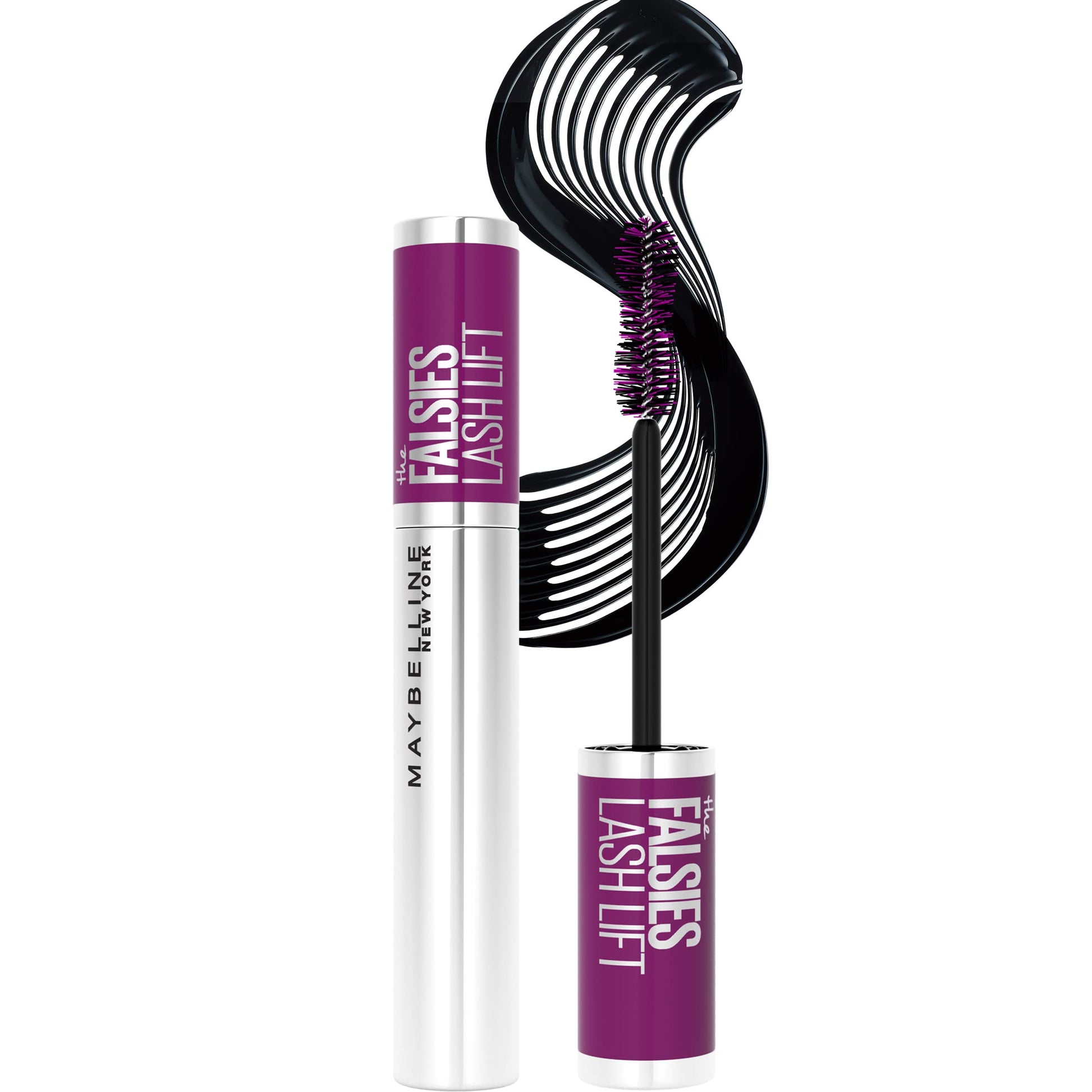 Model eyes showing dramatic length and lift from Maybelline mascara