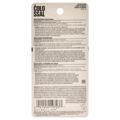 Maybelline Colossal waterproof mascara packaging details