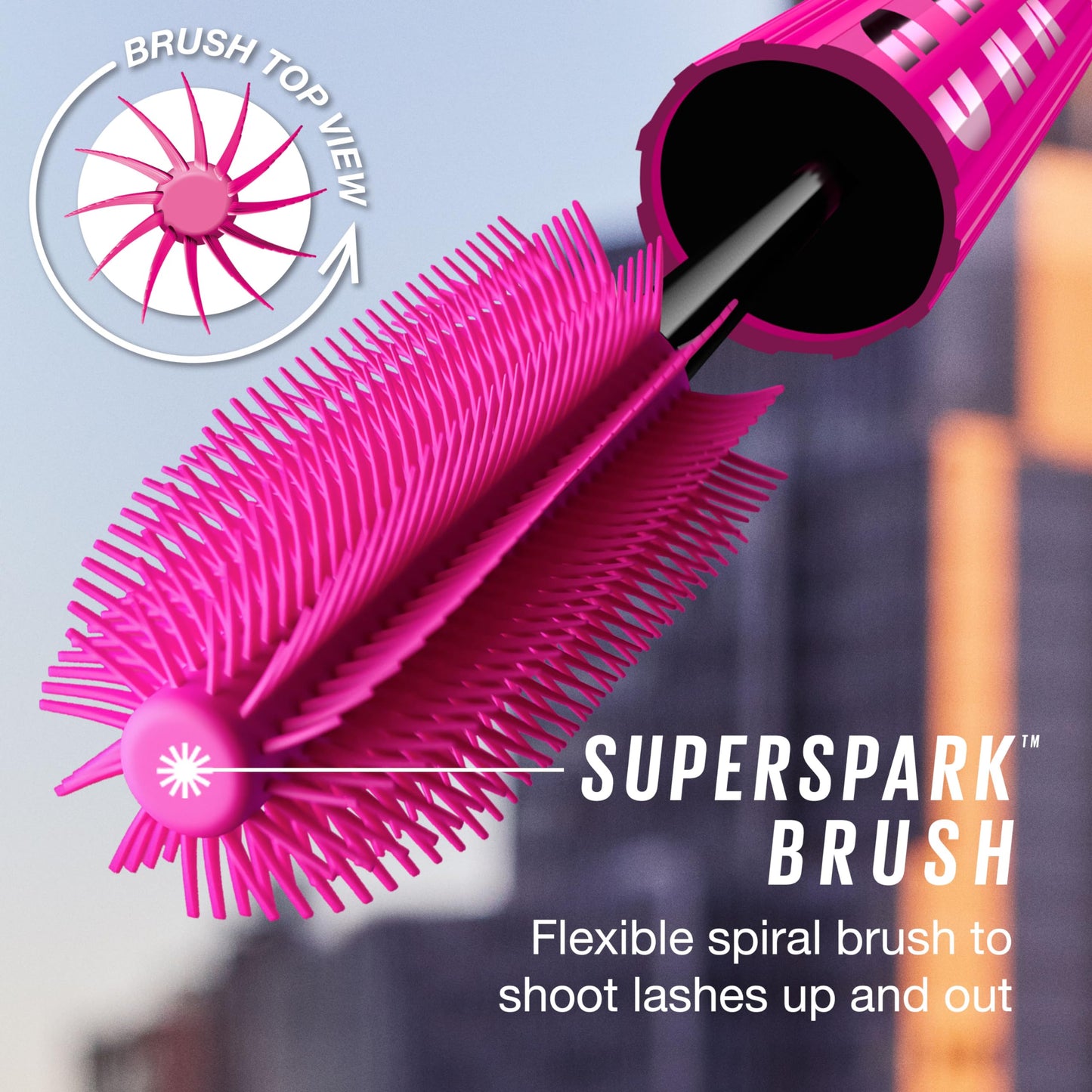 Authentic USA imported Maybelline mascara tube with Pro Vitamin B5 conditioning details.
