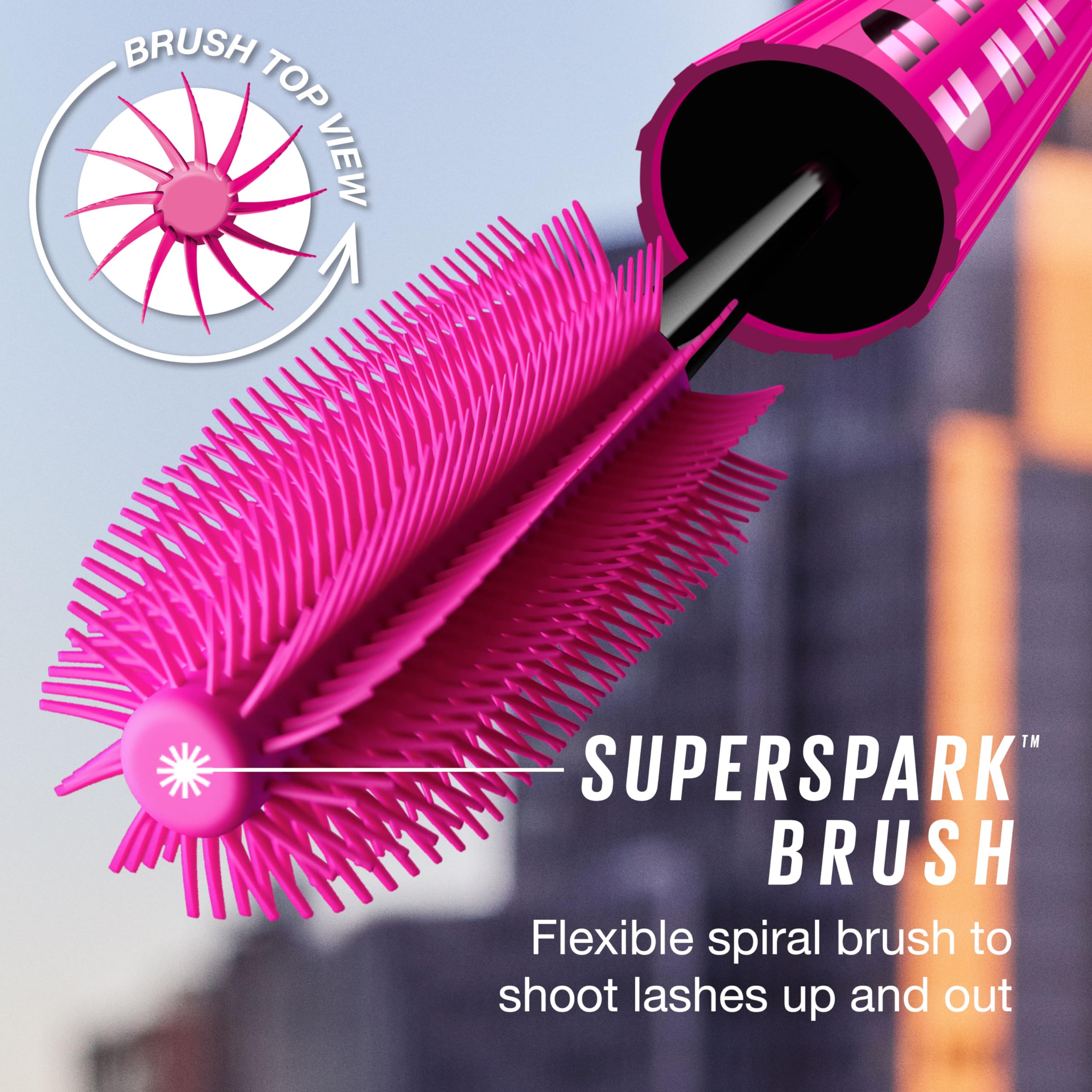 Authentic USA imported Maybelline mascara tube with Pro Vitamin B5 conditioning details.