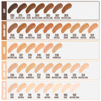 Maybelline Fit Me foundation texture and liquid swatch display