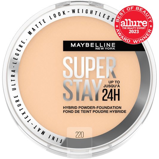 Maybelline New York hybrid powder foundation matte finish compact opened with mirror