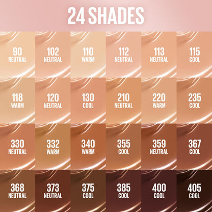Imported USA makeup packaging for Maybelline Plump and Glow skin care foundation
