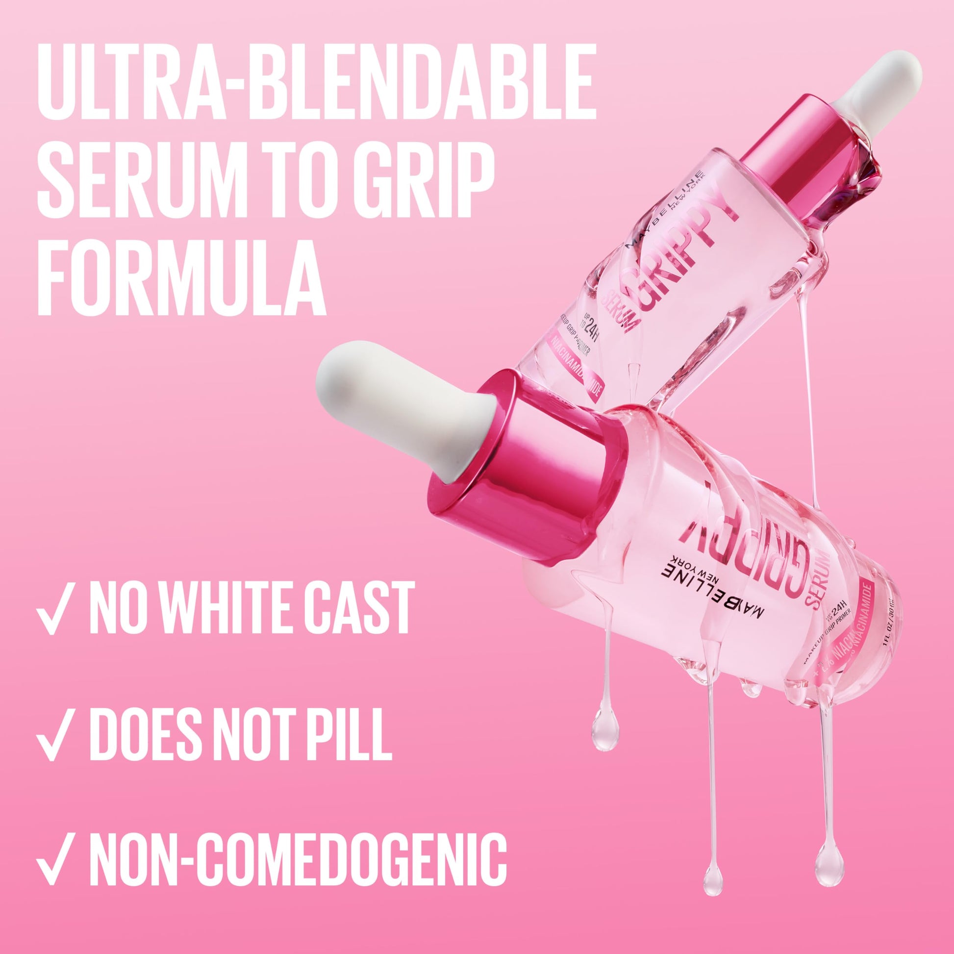 Maybelline Grippy Serum packaging box and bottle
