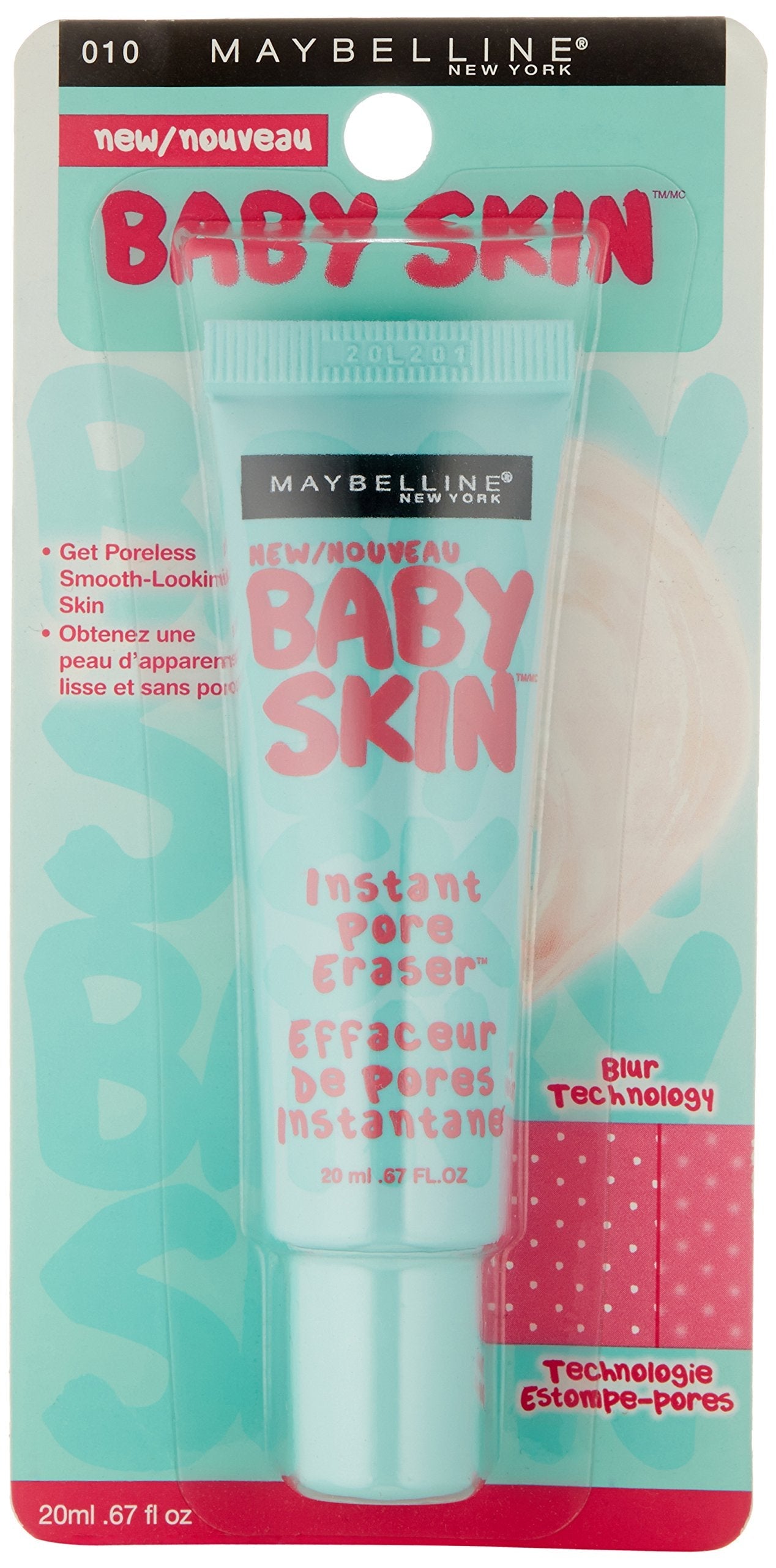 Maybelline Baby Skin primer tube showing 20 ml volume packaging