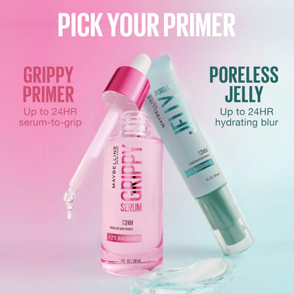 Maybelline Poreless Jelly Primer bottle cap and pump detail