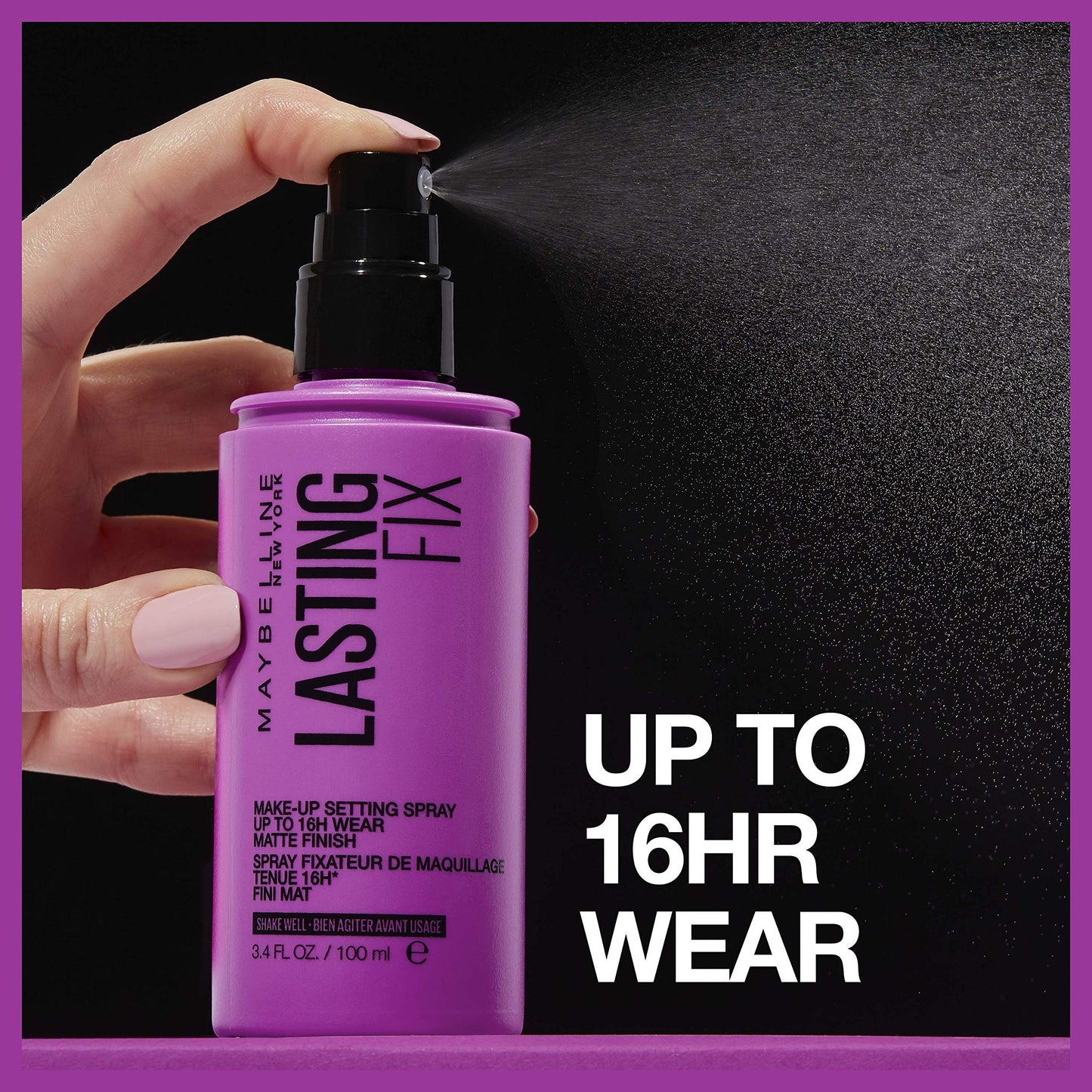 Back label details of Maybelline Facestudio setting spray