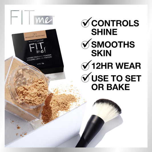 Maybelline Fit Me Loose Powder Light packaging texture