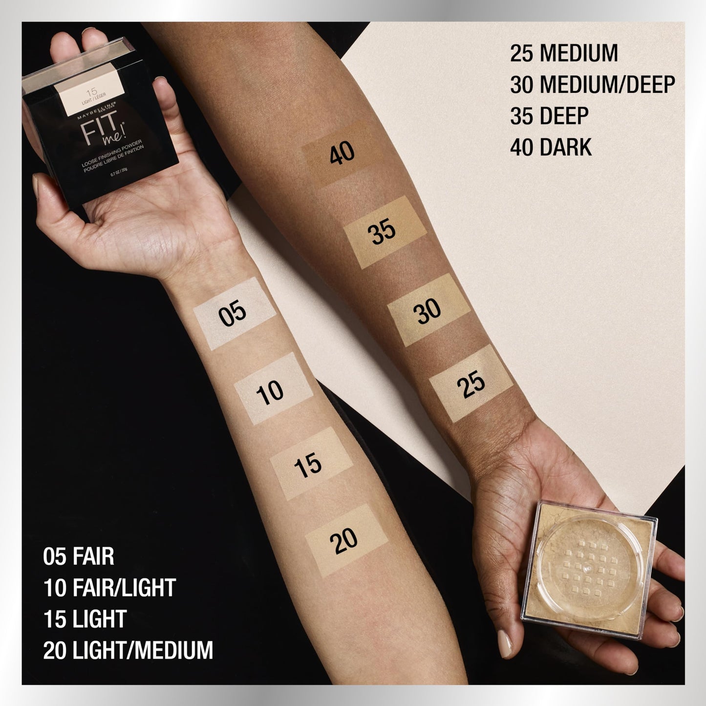 Maybelline Fit Me mineral powder side profile