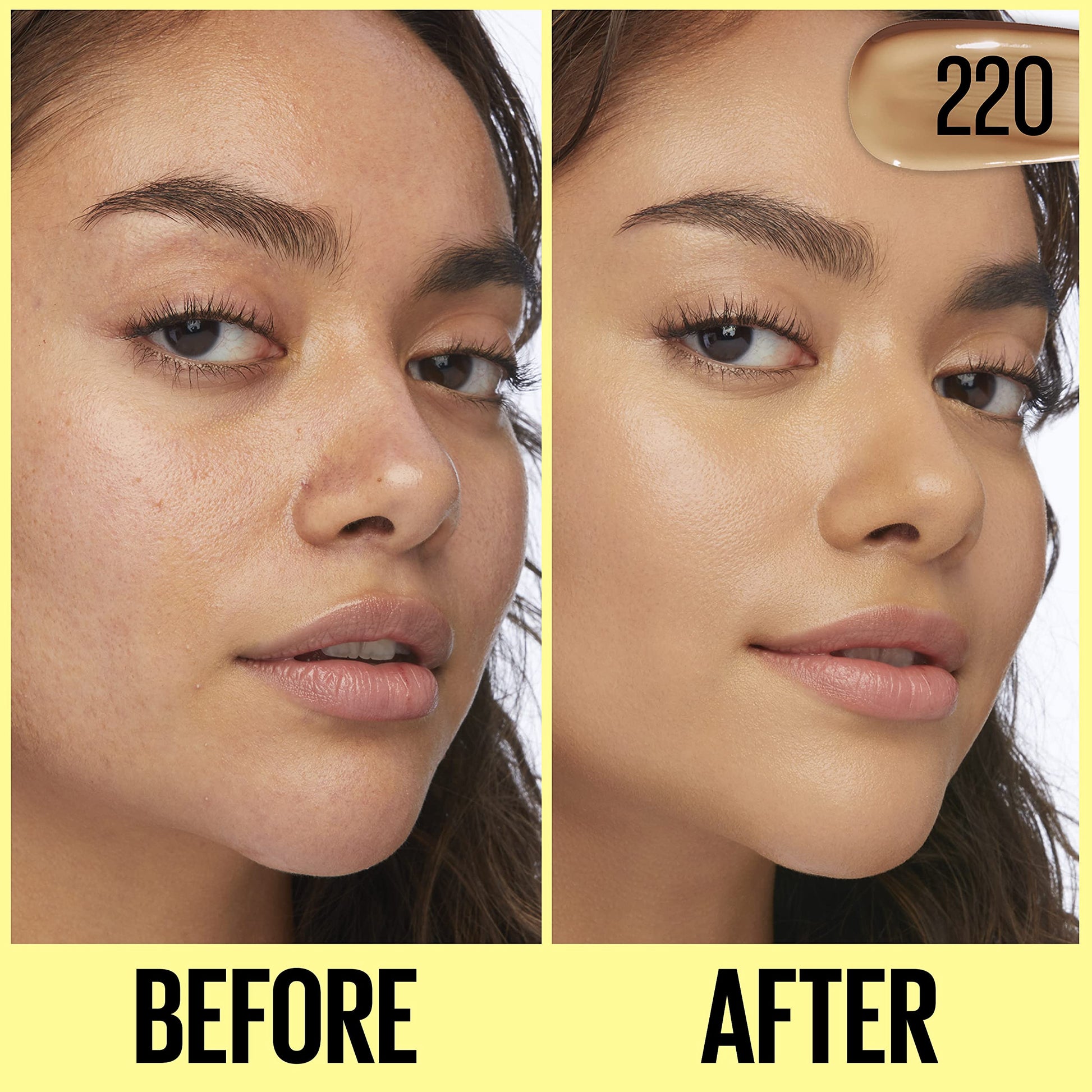 Maybelline Fit Me Tinted Moisturizer ingredients list on packaging